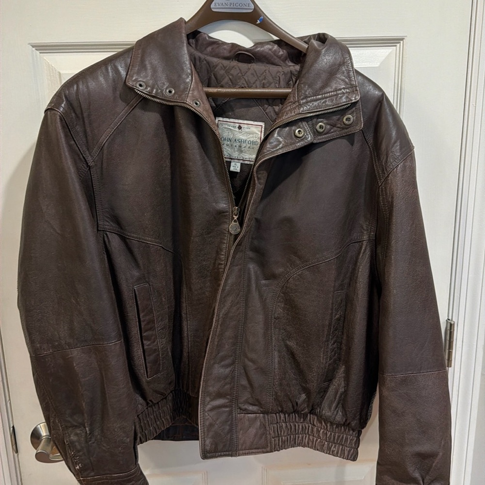 Vintage John Ashford Leather Bomber Jacket
